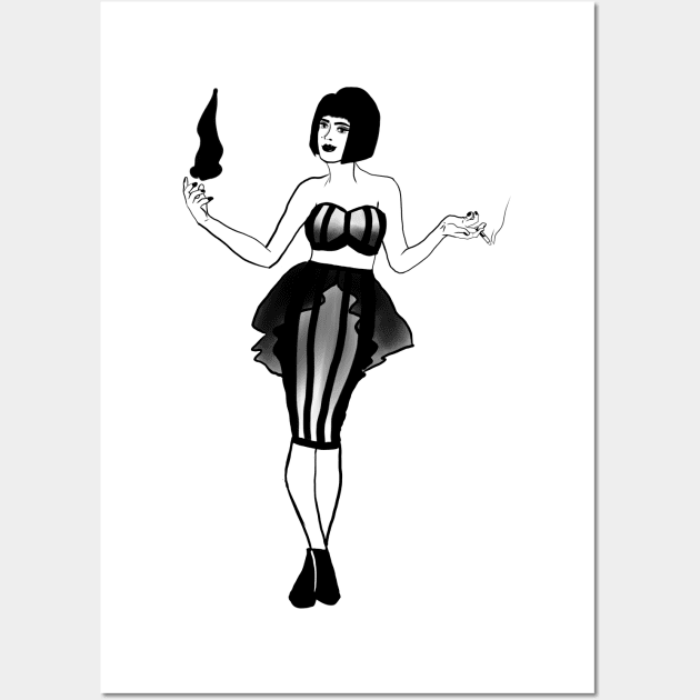 Pinup Witch Wall Art by chelbi_mar